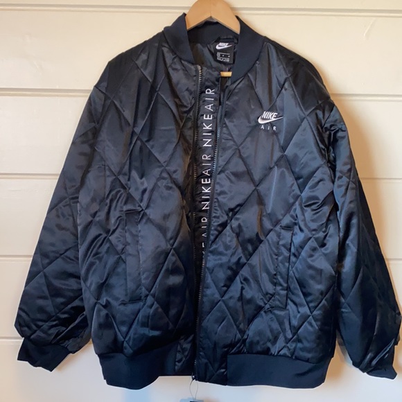 Nike Air Syn Fill Satin Jacket Black/Black/White New with Rare & Sold Out - Picture 5 of 11